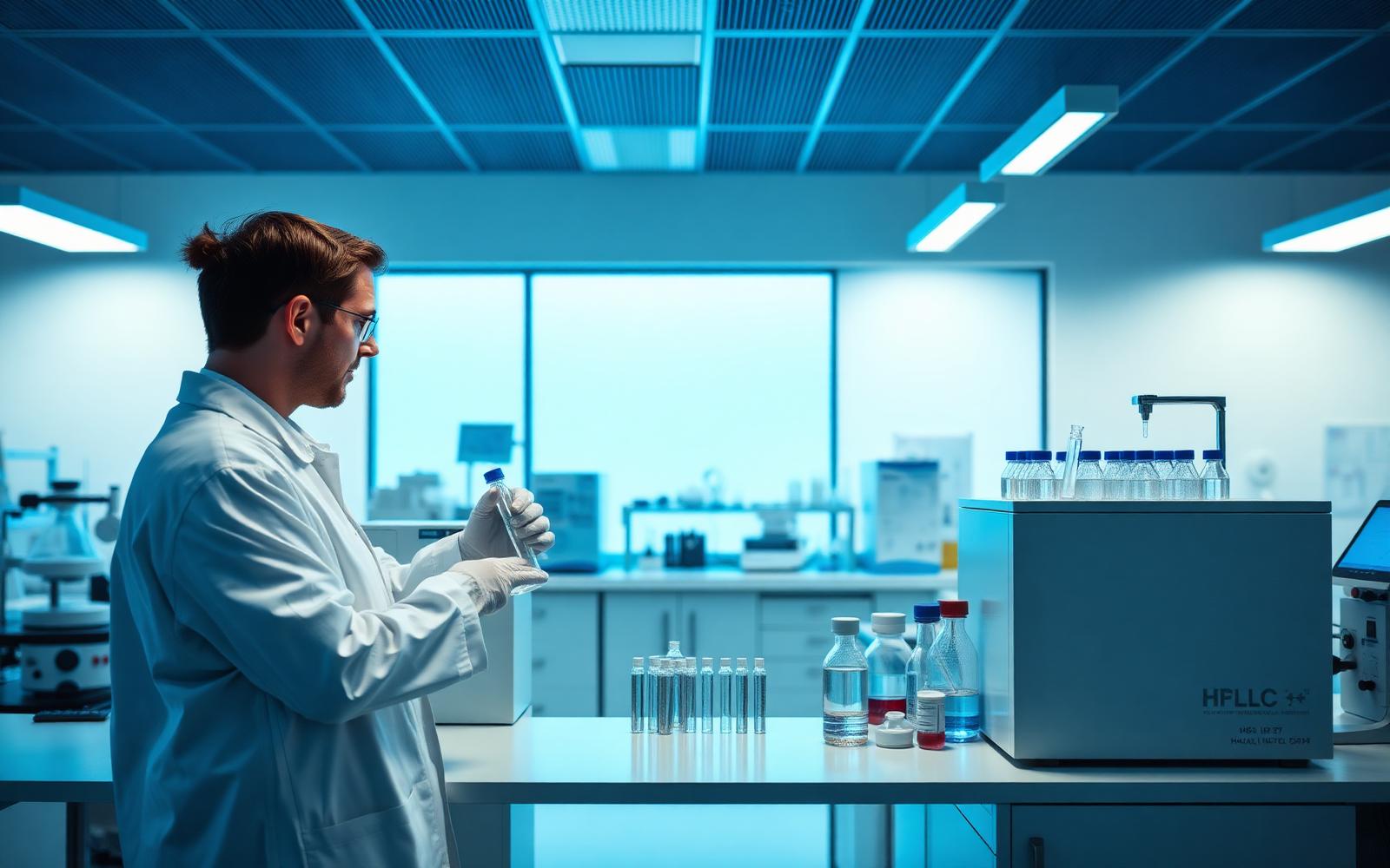 Laboratory instrumentation used for HPLC-UV and LC-MS analytical testing